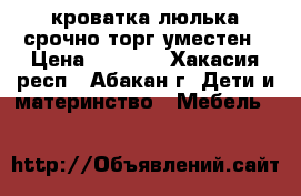 кроватка-люлька срочно торг уместен › Цена ­ 7 000 - Хакасия респ., Абакан г. Дети и материнство » Мебель   